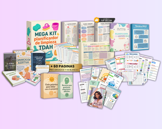 ✨La Biblia del Orden para Mentes TDAH: Mega Kit de limpieza para el Hogar + 4 BONOS DE REGALO